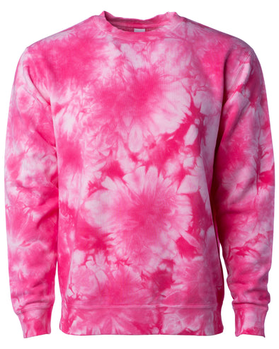 Retro Tie-Dyed Crewneck Sweatshirt Soft Fleece Sweater for Women