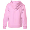 Back of children's pink zip-up long-sleeve hoodie.