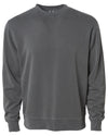 Front of a gray crew neck sweatshirt.