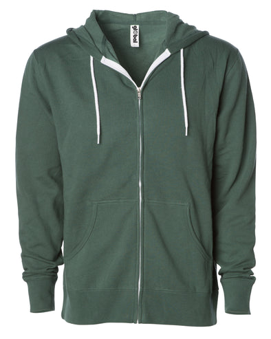 Slate Grey Lightweight Zip Through Hoodie